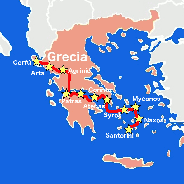 Foto mapa de Grecia